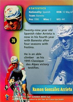 1997 Eurostar Tour de France #76 Ramon Gonzalez Arrieta Back